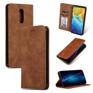 Retro Skin Feel Business Magnetic Horizontal Flip Leather Case for LG Stylo 5(Brown)