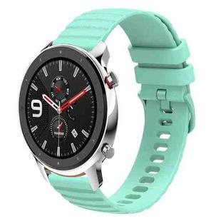For Amazfit GTR 4 22mm Wavy Dotted Solid-Color Silicone Watch Band(Green)