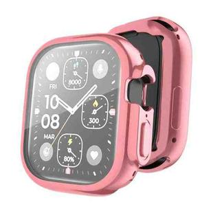 For Apple Watch Ultra 49mm ENKAY Full Coverage Electroplated Soft TPU Case with Screen Film(Pink)
