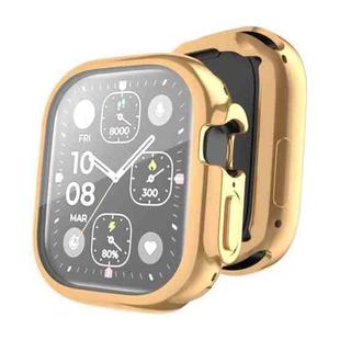 For Apple Watch Ultra 49mm ENKAY Full Coverage Electroplated Soft TPU Case with Screen Film(Gold)