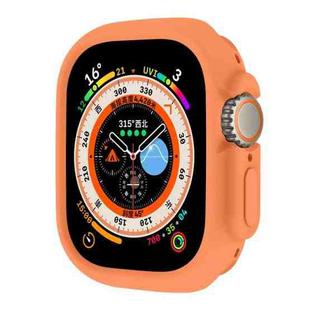 For Apple Watch Ultra 49mm ENKAY Solid Color Protective Soft TPU Frame Case(Orange)