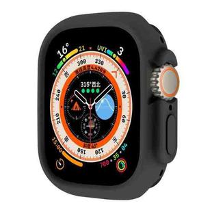 For Apple Watch Ultra 49mm ENKAY Solid Color Protective Soft TPU Frame Case(Black)