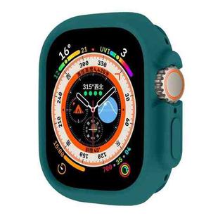 For Apple Watch Ultra 49mm ENKAY Solid Color Protective Soft TPU Frame Case(Dark Green)