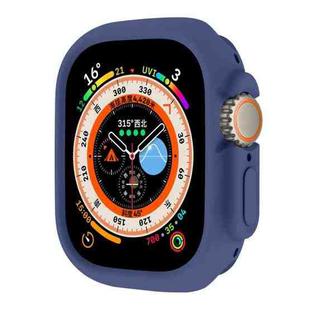 For Apple Watch Ultra 49mm ENKAY Solid Color Protective Soft TPU Frame Case(Dark Blue)