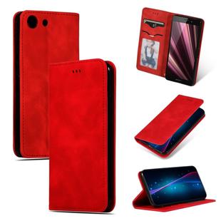 Retro Skin Feel Business Magnetic Horizontal Flip Leather Case for Sony Xperia XZ4 Compact(Red)