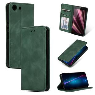 Retro Skin Feel Business Magnetic Horizontal Flip Leather Case for Sony Xperia XZ4 Compact(Army Green)
