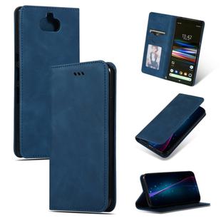 Retro Skin Feel Business Magnetic Horizontal Flip Leather Case for Sony Xperia 10 Plus & Xperia XA3 Ultra(Navy Blue)