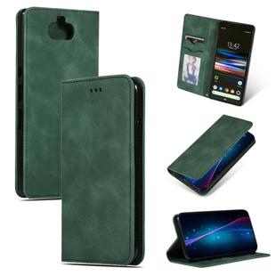 Retro Skin Feel Business Magnetic Horizontal Flip Leather Case for Sony Xperia 10 Plus & Xperia XA3 Ultra(Army Green)