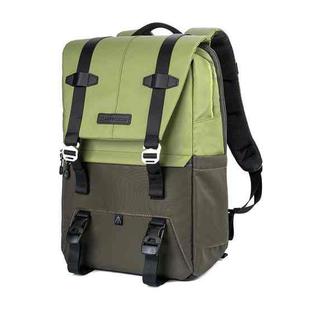 K&F CONCEPT KF13.087AV1 Photography Backpack Light Large Capacity Camera Case Bag with Rain Cover(Army Green)