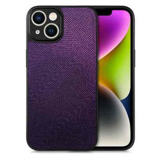 For iPhone 14 Plus Flow Color Back Cover Leather Phone Case(Purple)