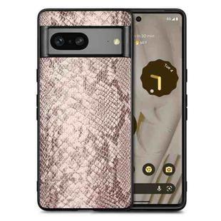 For Google Pixel 7 Snakeskin Leather Phone Case(Gray)