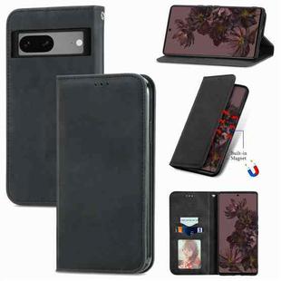 For Google Pixel 7 Retro Skin Feel Magnetic Leather Phone Case(Black)