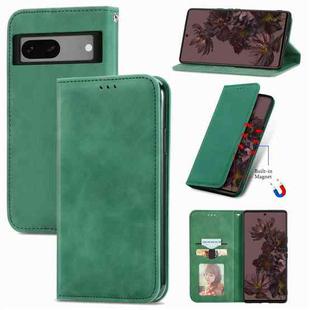 For Google Pixel 7 Retro Skin Feel Magnetic Leather Phone Case(Green)