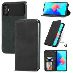 For Tecno Spark 8P Retro Skin Feel Magnetic Leather Phone Case(Black)