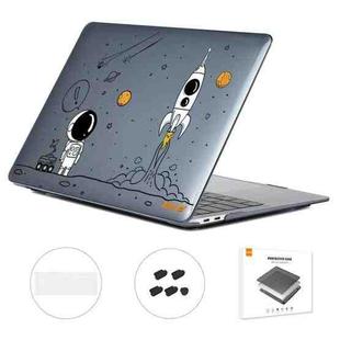 For MacBook Pro 13.3 A1706/A1989/A2159 ENKAY Hat-Prince 3 in 1 Spaceman Pattern Laotop Protective Crystal Case with TPU Keyboard Film / Anti-dust Plugs, Version:US(Spaceman No.1)