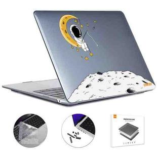 For MacBook Pro 14.2 A2442/A2779 2023 ENKAY Hat-Prince 3 in 1 Spaceman Pattern Laotop Protective Crystal Case with TPU Keyboard Film / Anti-dust Plugs, Version:EU(Spaceman No.3)