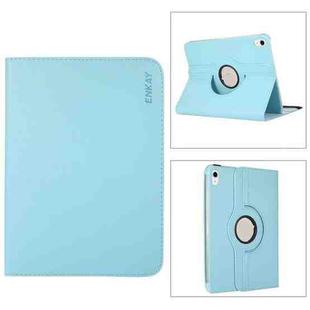 For iPad 10th Gen 10.9 2022 ENKAY Hat-Prince 360 Degree Rotation Litchi Leather Smart Tablet Case(Light Blue)