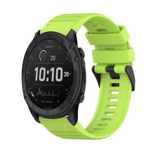 For Garmin Tactix Delta 26mm Horizontal Texture Silicone Watch Band with Removal Tool(Lime Green)
