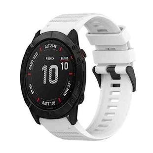 For Garmin Enduro 26mm Horizontal Texture Silicone Watch Band with Removal Tool(White)