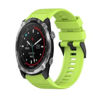 For Garmin Descent MK 2 26mm Horizontal Texture Silicone Watch Band with Removal Tool(Lime Green)