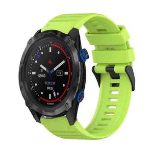 For Garmin Descent MK 2i 26mm Horizontal Texture Silicone Watch Band with Removal Tool(Lime Green)