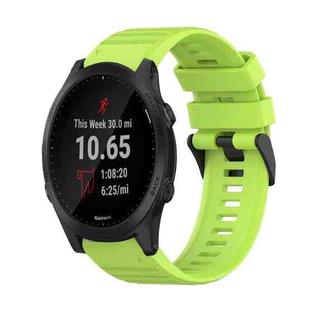 For Garmin Forerunner 945 22mm Horizontal Texture Silicone Watch Band with Removal Tool(Lime Green)