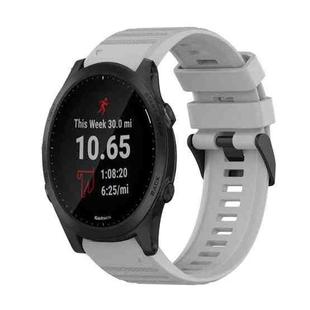 For Garmin Forerunner 935 22mm Horizontal Texture Silicone Watch Band with Removal Tool(Grey)