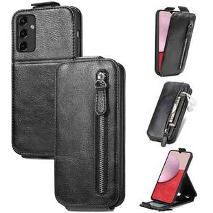 For Samsung Galaxy A14 5G Zipper Wallet Vertical Flip Leather Phone Case(Black)