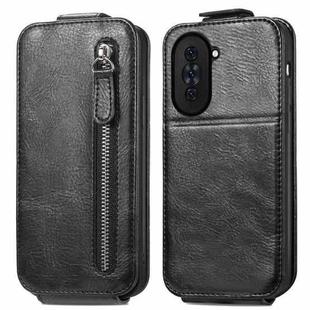 For Huawei nova 10 Zipper Wallet Vertical Flip Leather Phone Case(Black)