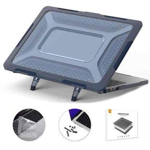 For MacBook Air 13.6 2022/2024 A2681 (M2) / A3113 (M3) ENKAY Hat-Prince 3 in 1 Protective Bracket  Case Cover Hard Shell with TPU Keyboard Film / Anti-dust Plugs, Version:US(Blue)