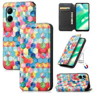 For Realme C33 CaseNeo Colorful Magnetic Leather Phone Case(Magic Space)