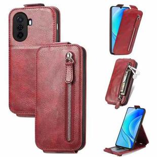 For Huawei Enjoy 50 Zipper Wallet Vertical Flip Leather Phone Case(Red)