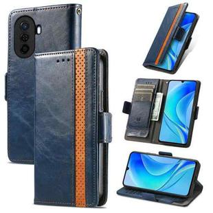 For Huawei  Nova Y70 CaseNeo Splicing Dual Magnetic Buckle Leather Phone Case(Blue)