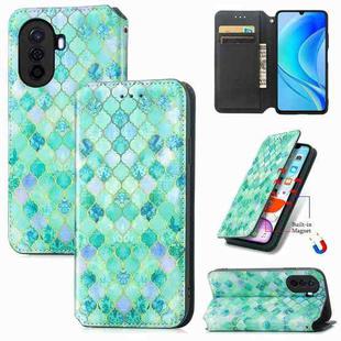 For Huawei Enjoy 50 CaseNeo Colorful Magnetic Leather Phone Case(Emerald)