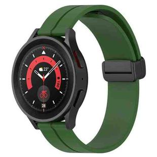 For Huawei Watch 2 20mm Solid Color Magnetic Clasp Silicone Watch Band(Army Green)