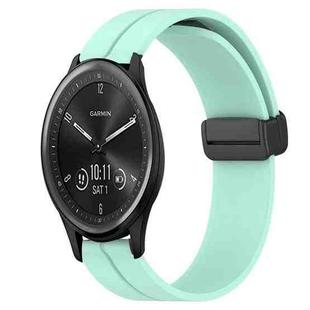 For Garmin Vivomove Sport 20mm Solid Color Magnetic Clasp Silicone Watch Band(Teal)