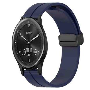 For Garmin Vivomove Sport 20mm Solid Color Magnetic Clasp Silicone Watch Band(Midnight Blue)