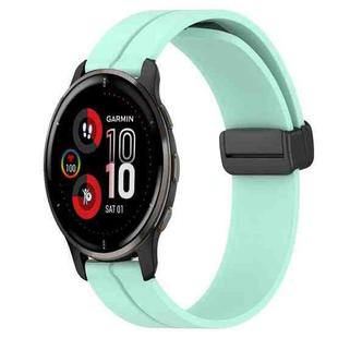 For Garmin Venu 2 Plus 20mm Solid Color Magnetic Clasp Silicone Watch Band(Teal)