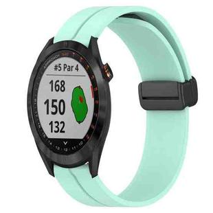 For Garmin Approach S40 20mm Solid Color Magnetic Clasp Silicone Watch Band(Teal)