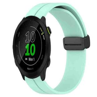 For Garmin Forerunner 55 20mm Solid Color Magnetic Clasp Silicone Watch Band(Teal)