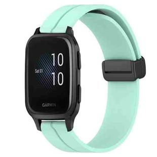 For Garmin Venu Sq 2 20mm Solid Color Magnetic Clasp Silicone Watch Band(Teal)