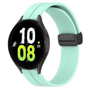 For Samsung Galaxy Watch 5 44mm 20mm Solid Color Magnetic Clasp Silicone Watch Band(Teal)