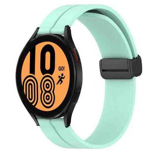 For Samsung Galaxy Watch4 40mm 20mm Solid Color Magnetic Clasp Silicone Watch Band(Teal)
