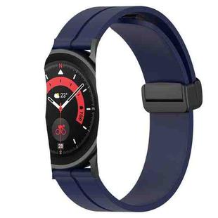 For Samsung Galaxy Watch 42mm 20mm Solid Color Magnetic Clasp Silicone Watch Band(Midnight Blue)