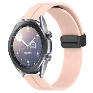 For Samsung Galaxy Watch3 45mm 22mm Solid Color Magnetic Clasp Silicone Watch Band(Pink)