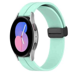 For Samsung Galaxy Watch 46mm 22mm Solid Color Magnetic Clasp Silicone Watch Band(Teal)