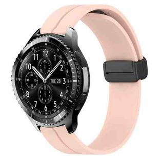 For Samsung Gear S3 Classic 22mm Solid Color Magnetic Clasp Silicone Watch Band(Pink)