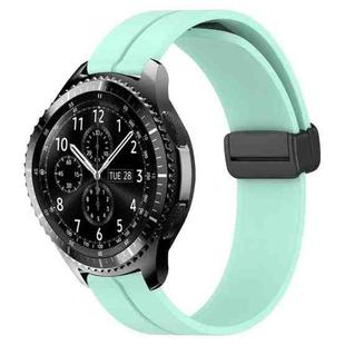 For Samsung Gear S3 Classic 22mm Solid Color Magnetic Clasp Silicone Watch Band(Teal)