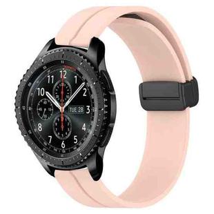For Samsung Gear S3 Frontier 22mm Solid Color Magnetic Clasp Silicone Watch Band(Pink)