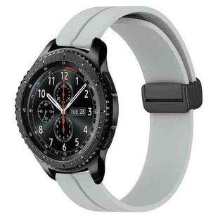 For Samsung Gear S3 Frontier 22mm Solid Color Magnetic Clasp Silicone Watch Band(Grey)